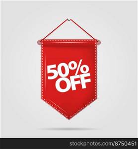 Special offer, 50 percent discount, vector design with shadow