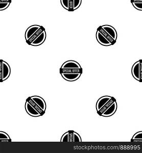 Special offer circle pattern repeat seamless in black color for any design. Vector geometric illustration. Special offer circle pattern seamless black