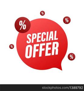 Special Offer grunge style red colored. Discount label. Vector stock illustration. Special Offer grunge style red colored. Discount label. Vector stock illustration.