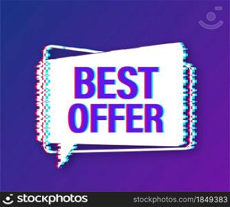 Special Offer grunge style red colored. Glitch icon. Discount label. Vector stock illustration. Special Offer grunge style red colored. Glitch icon. Discount label. Vector stock illustration.