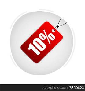 Special offer sign. Price tag for 10 percent discount promotion. Shopping tags line icon.. Special offer sign. Price tag for 10 percent discount promotion. Shopping tags line icon