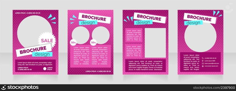 Special offers announcement blank brochure design. Template set with copy space for text. Premade corporate reports collection. Editable 4 paper pages. Raleway Black, Nunito Regular fonts used. Special offers announcement blank brochure design