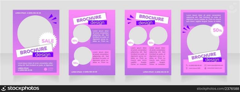 Special offers from beauty startup blank brochure design. Template set with copy space for text. Premade corporate reports collection. Editable 4 paper pages. Raleway Black, Nunito Regular fonts used. Special offers from beauty startup blank brochure design