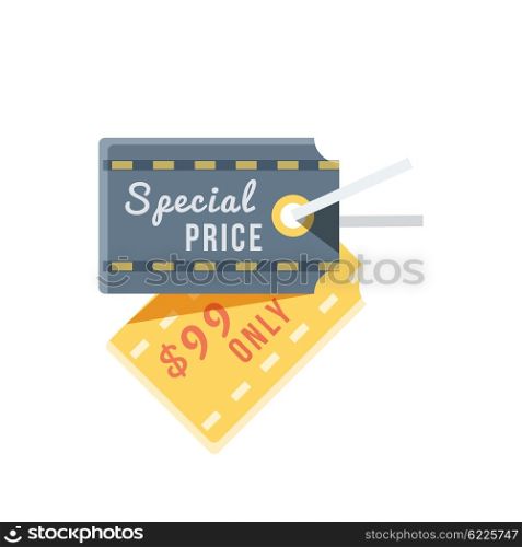 Special price tag design flat icon, special offer, sale and discount, deal and best price, hot label offer, retail commerce, information inscription, vector illustration