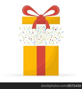 Special prize, reward gifts, surprising present box, yellow gifts with red ribbon, bonus concept. Special prize, reward gifts, surprising present box, yellow gifts with red ribbon, bonus concept.