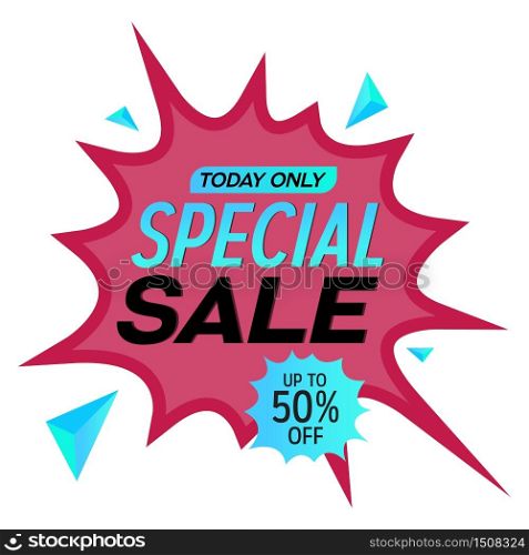 Special Sale Discount Offer Promotion Web App Banner Vector Illustration