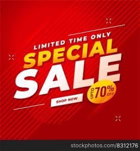 special sale red banner with offer details