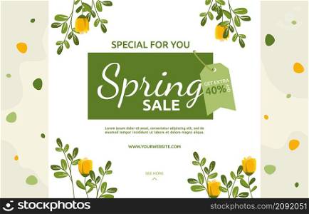 Special Spring Sale Flower Floral Season Marketing Banner Business