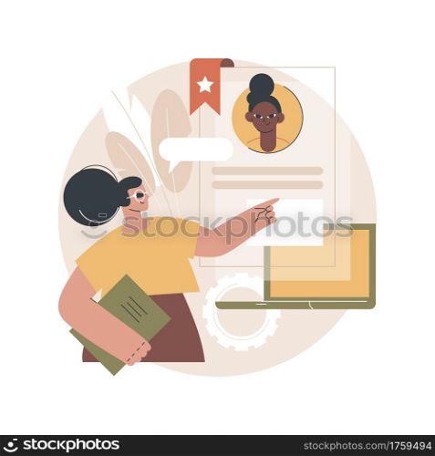 Specialist recruitment abstract concept vector illustration. HR process, hiring specialist, recruitment professional, company human resources, headhunting, talent acquisition abstract metaphor.. Specialist recruitment abstract concept vector illustration.
