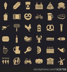 Specialty icons set. Simple set of 36 specialty vector icons for web for any design. Specialty icons set, simple style