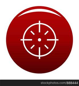 Specific target icon. Simple illustration of specific target vector icon for any design red. Specific target icon vector red
