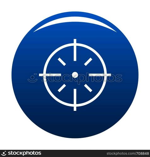 Specific target icon vector blue circle isolated on white background . Specific target icon blue vector
