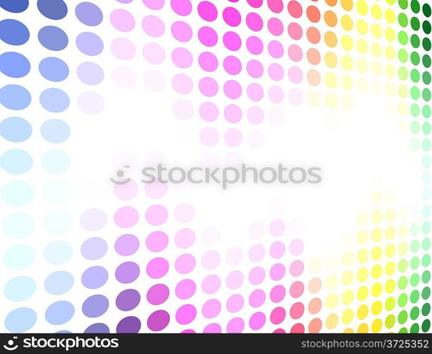 Spectrum colored circle pattern vector background.