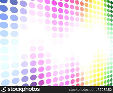 Spectrum colored circle pattern vector background.