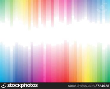 Spectrum stripes horizontal background with white copy space.
