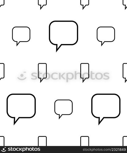 Speech Balloon Seamless Pattern, Thought, Speech Bubble, Dialogue, Word Balloon, Comic, Graphic Convention, Conversation Cloud Vector Art Illustration