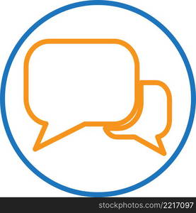 Speech bubble chat icon sign symbol design