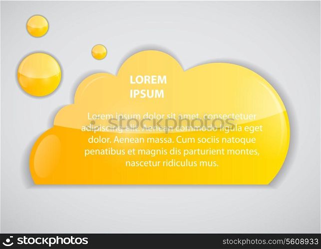 Speech bubble cloud vector illustration