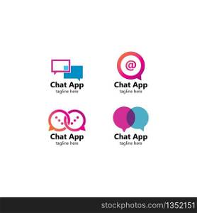Speech bubble for App. Vector logo design. Business concept icon.