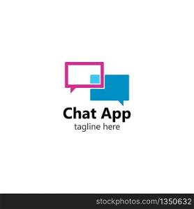 Speech bubble for Chat App. Vector logo design. Business concept icon.
