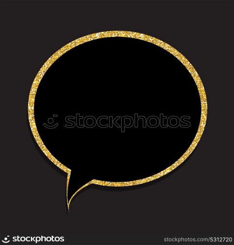 Speech Bubble Gold Glossy Background Vector Illustration EPS10. Speech Bubble Gold Glossy Background Vector Illustration