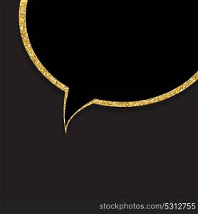 Speech Bubble Gold Glossy Background Vector Illustration EPS10. Speech Bubble Gold Glossy Background Vector Illustration