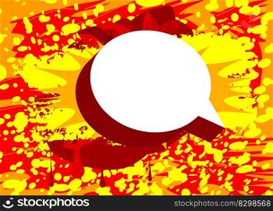 Speech Bubble Graffiti Background. Colorful Urban painting style backdrop. Abstract discussion symbol in modern dirty street art decoration.