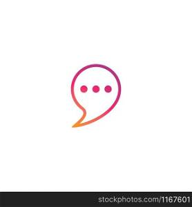 Speech bubble icon and Logo template vector illustration