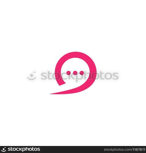 Speech bubble icon and Logo template vector illustration
