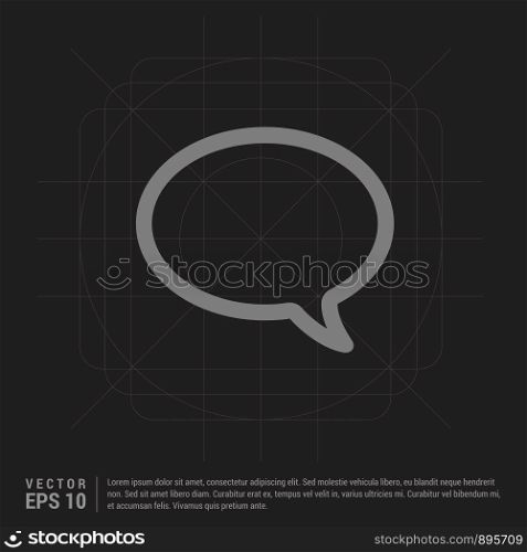 Speech bubble icon - Black Creative Background - Free vector icon