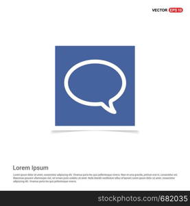 Speech bubble icon - Blue photo Frame