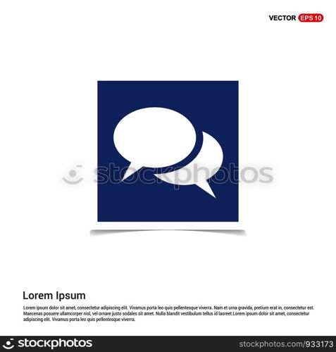 Speech bubble icon - Blue photo Frame