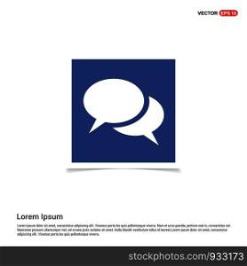 Speech bubble icon - Blue photo Frame