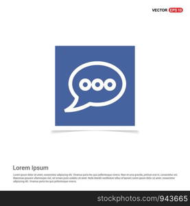 Speech bubble icon - Blue photo Frame