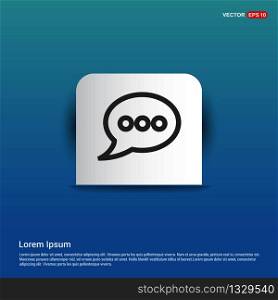Speech bubble icon - Blue Sticker button