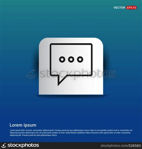 Speech bubble icon - Blue Sticker button