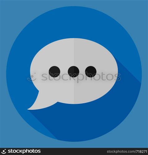 Speech bubble icon. Flat web button. Feedback flat icon. Vector Chat Icon. Message icon or any use. Vector EPS10.
