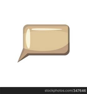 Speech bubble icon in cartoon style on a white background. Speech bubble icon, cartoon style