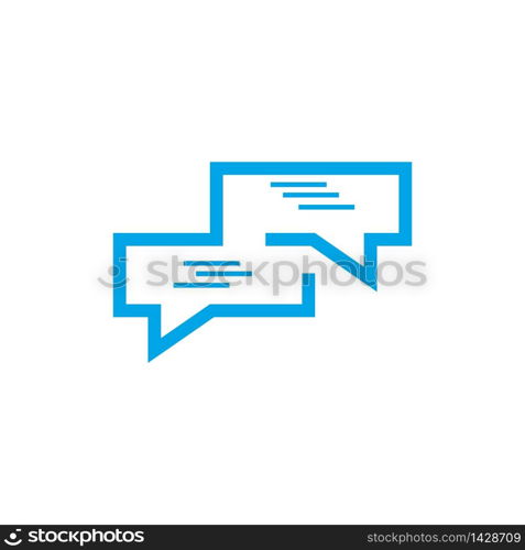 Speech bubble icon Logo template vector illustration