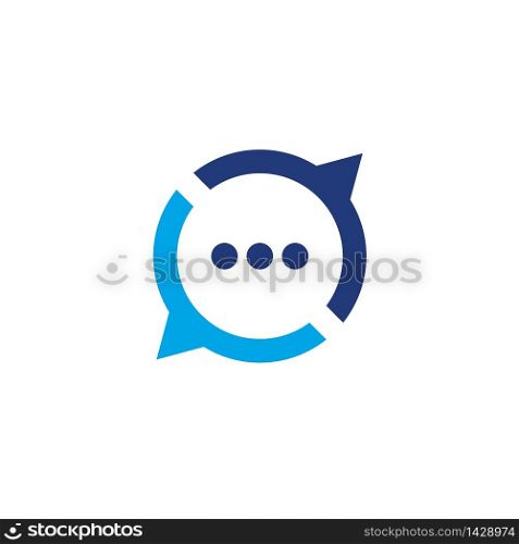 Speech bubble icon Logo template vector illustration