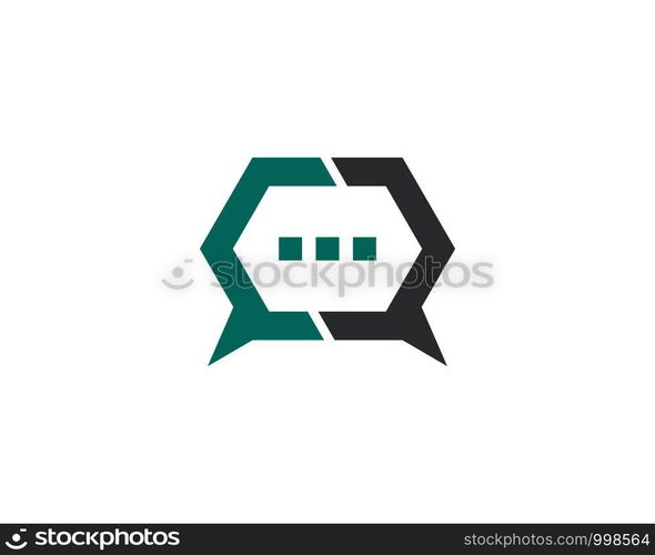 Speech bubble icon Logo template vector illustration