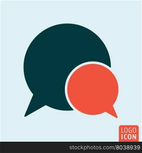 Speech bubble icon. Message symbol. Vector illustration. Speech bubble icon