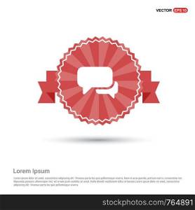 Speech bubble icon - Red Ribbon banner