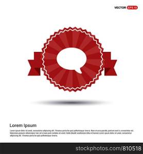 Speech bubble icon - Red Ribbon banner