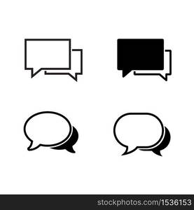 Speech bubble icon set isolated on white background,Vector illustration