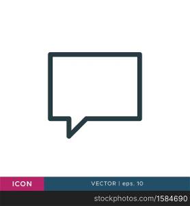 Speech bubble icon vector illustration design template. Editable Stroke. Vector eps 10.