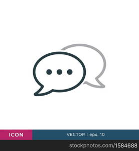 Speech bubble icon vector illustration design template. Vector eps 10.