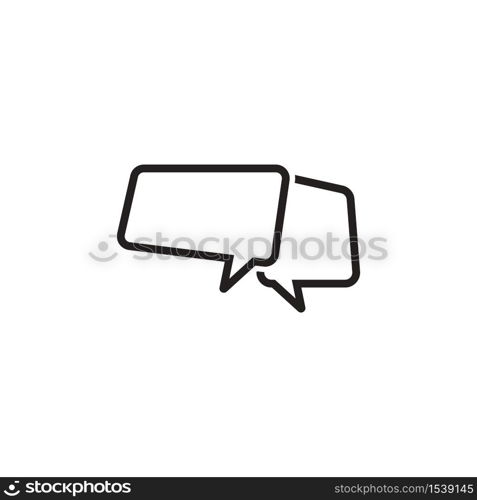 Speech Bubble Icon Vector Illustration Logo Template