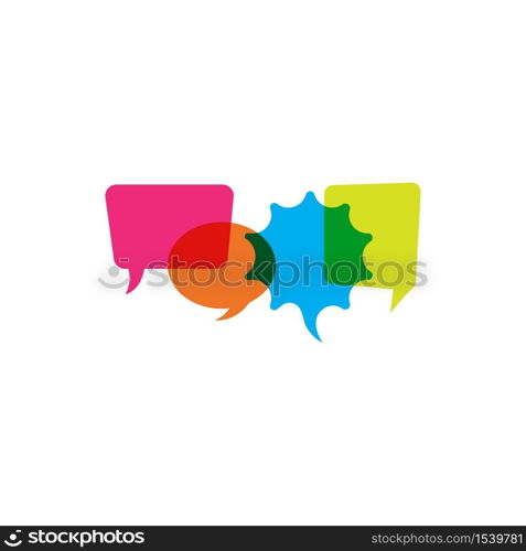 Speech Bubble Icon Vector Illustration Logo Template