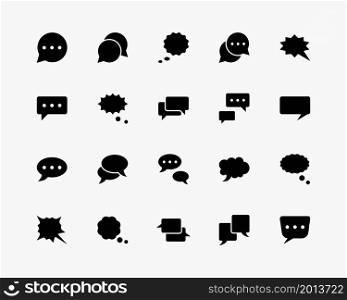 speech bubble icon vector solid style